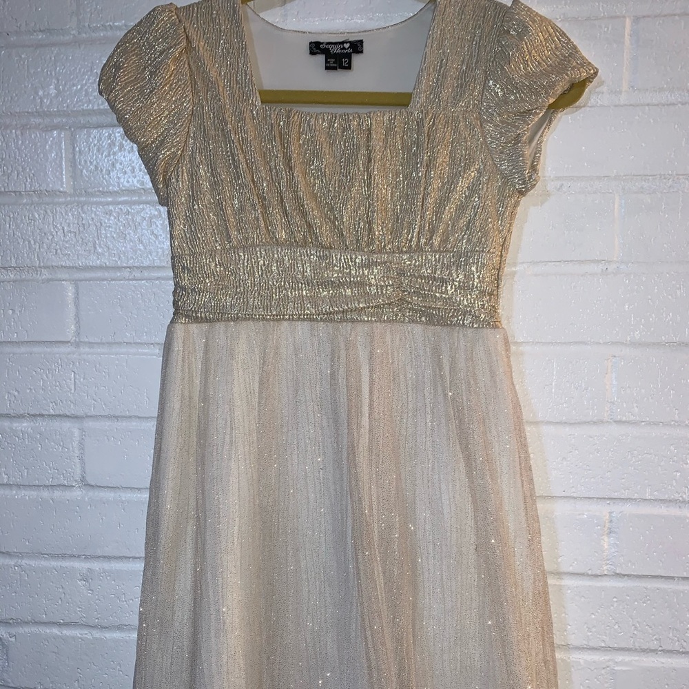 Gold holiday dress. Size 12